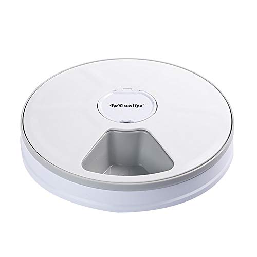 6-Meal Automatic Pet Feeder for Cats Dogs and Rabbits