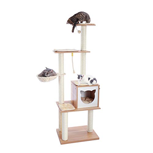 Made4Pets 65.6 Inches Modern Cat Tree 6 Levels
