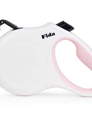 Fida Retractable Dog Leash X-Small Breed, 10 ft Durable Pet Walking Leash for Extra Small Dogs/Cats/Small Animals up to 18 lbs, 360° Tangle Free, White