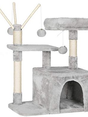 FEANDREA Cat Tree, Cat Tower with Padded Perch