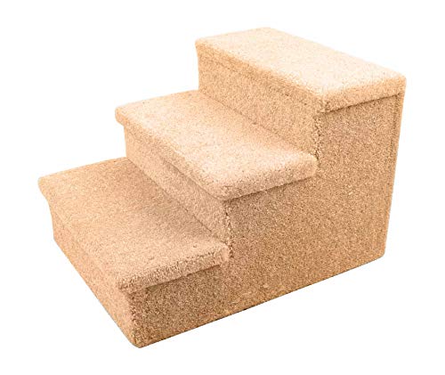 Penn-Plax 3 Step Carpeted Pet Stairs for Both Cats and Dogs