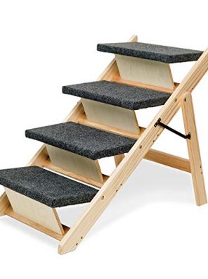 Cat Ladder Up to 110 Pounds Foldable 4 Levels Pet Stairs