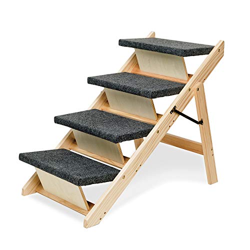 Cat Ladder Up to 110 Pounds Foldable 4 Levels Pet Stairs