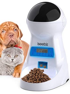 Iseebiz Automatic Pet Feeder, Cat Dog Food Dispenser