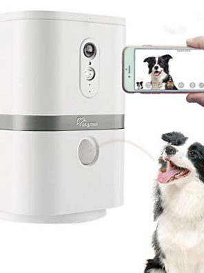 Cat Camera Automatic Treat Dispenser Camera with 180° Pan Full-Room View