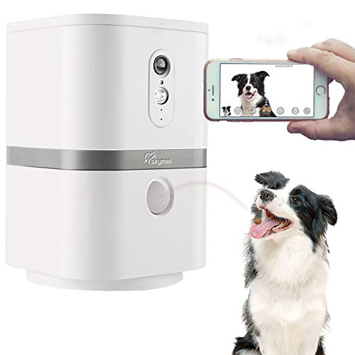 Cat Camera Automatic Treat Dispenser Camera with 180° Pan Full-Room View