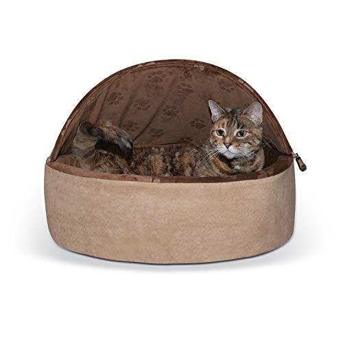 Self-Warming Kitty Bed Hooded Pet Bed for Cats