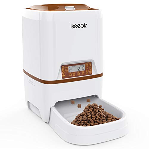 Iseebiz Automatic Pet Feeder, Cat Dog Food Dispenser