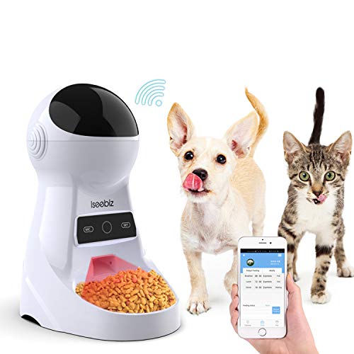 Iseebiz Automatic Pet Feeder 3.5L Wi-Fi Time and Meal