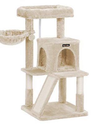 FEANDREA Cat Tree, Cat Tower with Large Perch