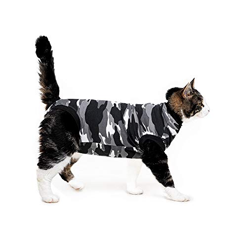 Suitical Recovery Suit Cat, Small, Black Camouflage