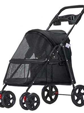 MoLi Pet Strollers for Cats/Dogs, Easy One-Hand Fold