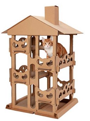 Corrugated Cat Scratcher Cardboard Tower Playground