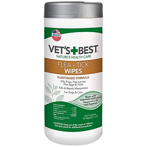 Vet's Best Flea and Tick Wipes for Dogs and Cats