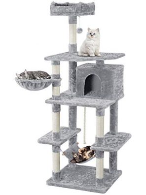 Cat Tower Furniture-for Kittens with Freely Rotating Tunnel