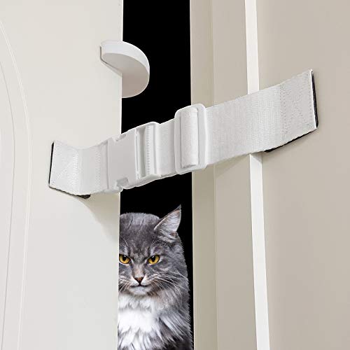 Cat Door Strap Keep Dog Out of Litter Box Room and Cat Feeder