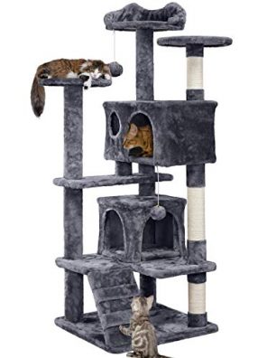 YAHEETECH 54.5in Cat Tree Tower Condo Furniture Scratch