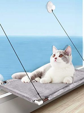 pueikai Cat Hammock, Cat Window Perch for Indoor Large Cats