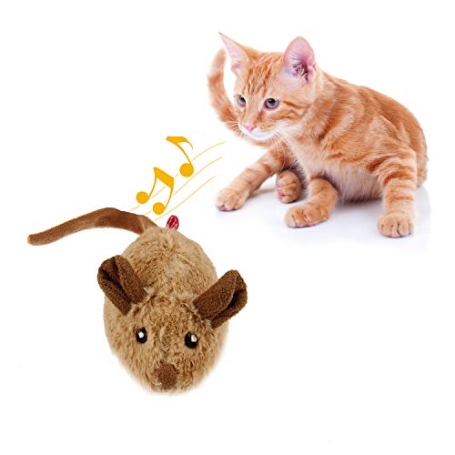 Squeaky Cat Toy with Real Mouse Electronic Sound
