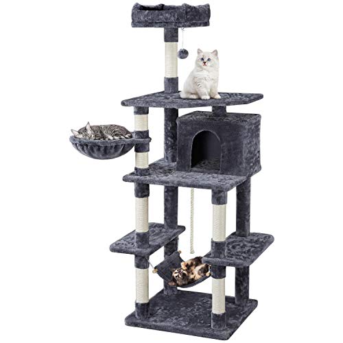 YAHEETECH 69.5in Multi-Level Cat Tree Tower Condo