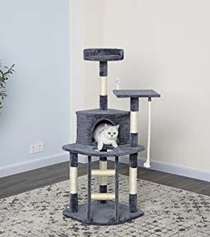 51" Econommical Cat Tree Condo with Sisal Covered Posts