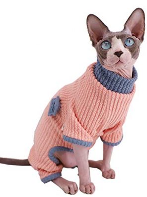Cat Clothes Winter Warm Four Leg Hoodie Jumpsuit Outfi