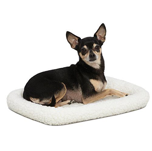 18L-Inch White Fleece Dog Bed or Cat Bed