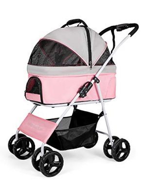 ZTCWS Detachable Pet Carrier Stroller for Dogs and Cats