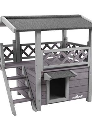 Wooden Cats Pet Houses with Stairs