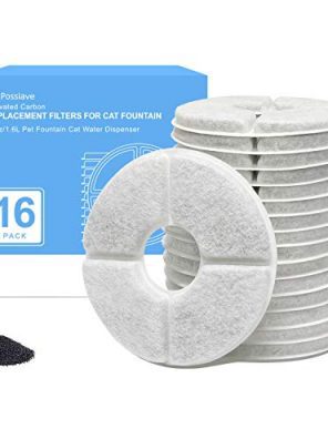 Possiave Cat Fountain Filters, 16 Pack Pet Fountain Filter Replacement