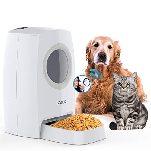 Iseebiz 6L Automatic Pet Feeder, Smart Dry Food Dispenser