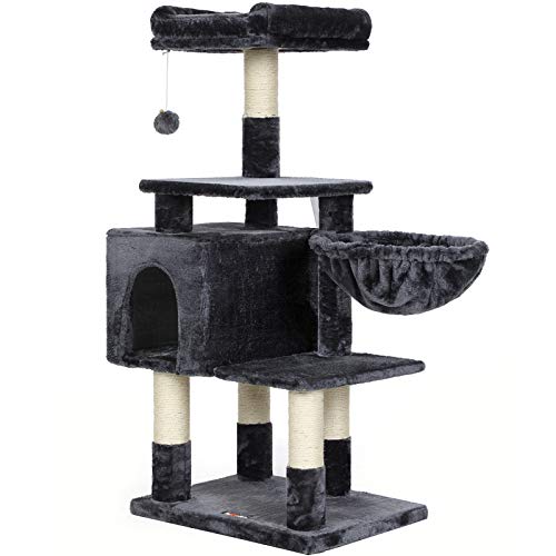 Multi-Level Cat Tree with Cat Cave Basket Lounger