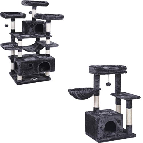 Large Cat Tree Condo Bundle with Small Cat Tower