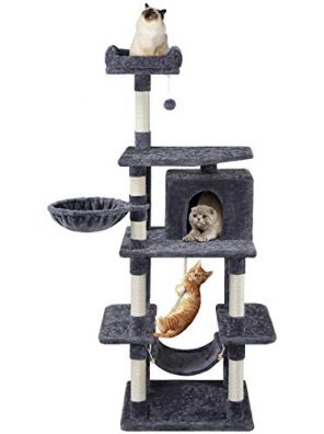 YAHEETECH 69.5in Cat House Large Cat Tower with Condo
