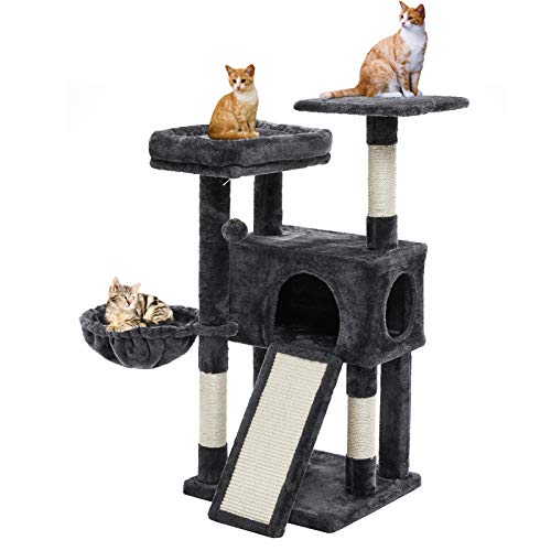 SUPERJARE Cat Tree Condo with Scratching Board