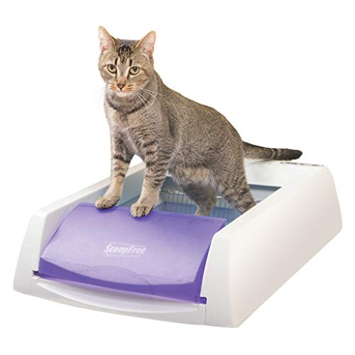 Automatic Self Cleaning Cat Litter Box Includes Disposable Trays with Crystal Litter