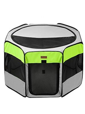 Cat Portable Foldable Playpen Removable Mesh Shade Cover