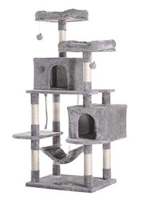 Large Multi-Level Cat Tree Condo Furniture with Sisal-Covered Scratching Posts