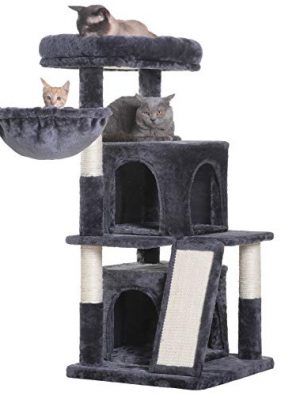Hey-bro 41.34 inches Cat Tree with Scratching Board