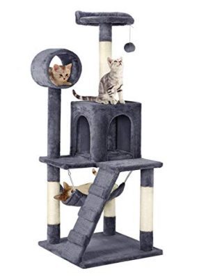 Cat Tower Kitten Bed Furniture W/Hammock Tunnel