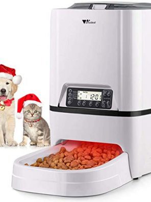 Automatic Cat Feeder Food Dispenser with Time and Meal Size Programmable