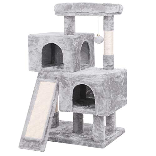 Scratching Board Cat Tree Condo with Sisal Scratching Posts