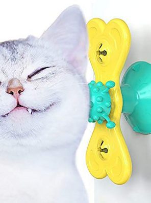 Rotating Windmill Cat Toy with Suction Cup