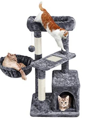 Topeakmart Cat Tree 33in Cat Tower with Extra Scratch Boards