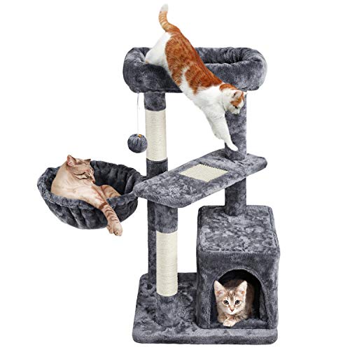 Topeakmart Cat Tree 33in Cat Tower with Extra Scratch Boards