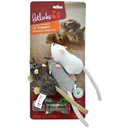 Creepers Cat Toy Refillable Catnip Mice