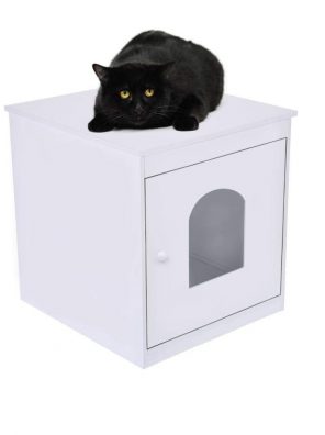 Cat House Side Table Hidden Litter Box
