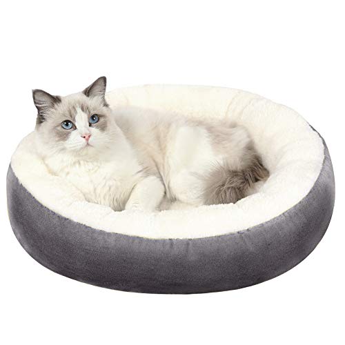 Donut Cushion Cat Bed, Dog Bed for Small Medium Pet