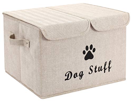 Morezi Large Dog Toys Storage Box Canvas Storage Basket
