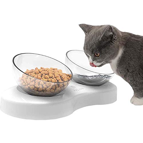 Cat Water Bowl Raised Elevated Adjustable Heigh